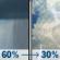 Monday: Rain showers likely before 2pm, then a chance of showers and thunderstorms. Partly sunny, with a high near 75. Chance of precipitation is 60%. Monday: Rain Showers Likely