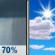 Monday: Rain showers likely before 8am. Mostly sunny, with a high near 77. Chance of precipitation is 70%. Monday: Rain Showers Likely then Mostly Sunny